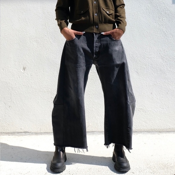 B Sides Lasso Levi's Denim Jeans VINTAGE BLACK Barrel 32 - Picture 1 of 14